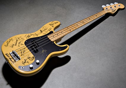 Autographed bass auctioned for Chi Cheng