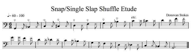 Fig. 4: Snap/Single Slap Shuffle (click to enlarge)