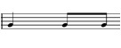 Three-note rhythm