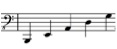 5-string tuning: B E A D G