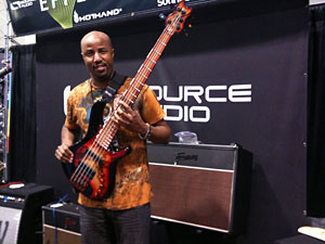 Kevin Walker at the Source Audio booth