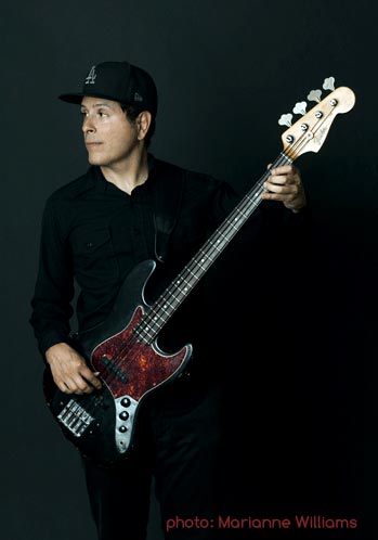 Juan Alderete with his Fender Jazz
