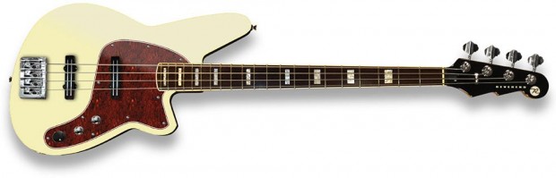 Reverend Justice Bass: Cream with Tortoise Shell pickguard