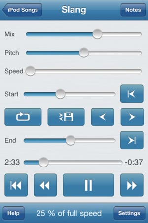Amazing Slow Downer iPhone screen example