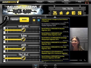 David Ellefson Rock Shop App screen - the Deck