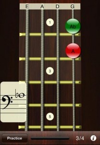 Bass Sight Reading Trainer example screen