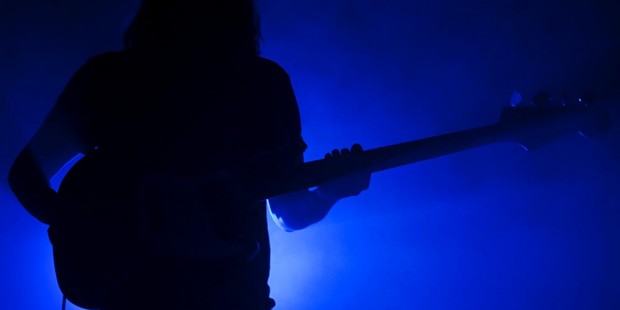Bassist in the shadows