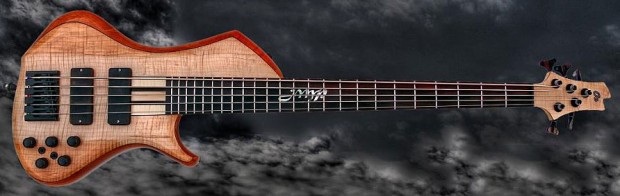 o3 Guitars Palladium Bass - full view