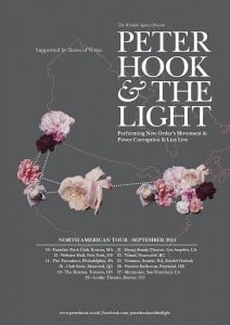 Peter Hook & The Light - 2013 North American Tour Poster
