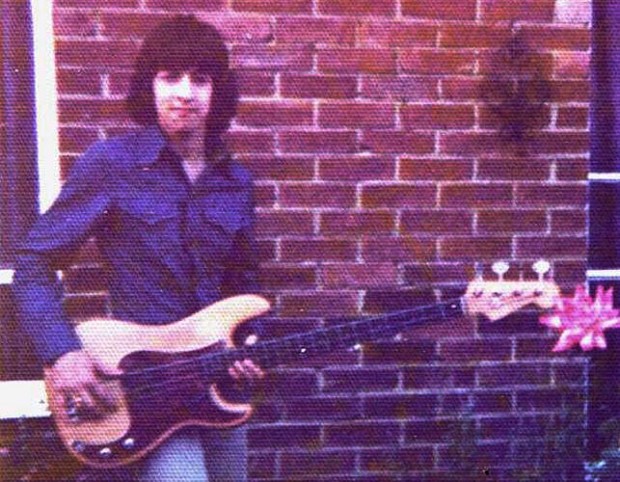 Andy Brown with the 1963 Fender Precision Bass on the day he bought it
