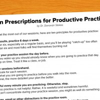 Ten Prescriptions for Productive Practice