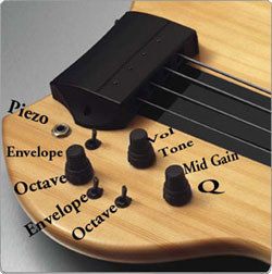 Lieber Guitars Spellbinder 2001 Bass controls
