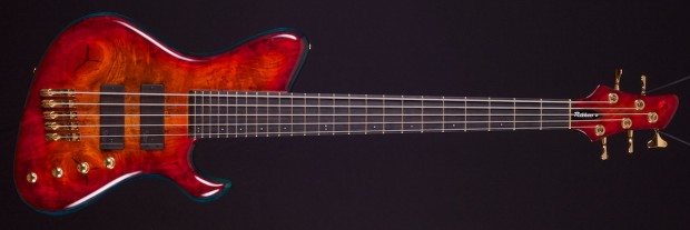 Rikkers Guitars Hollowline Bass Red