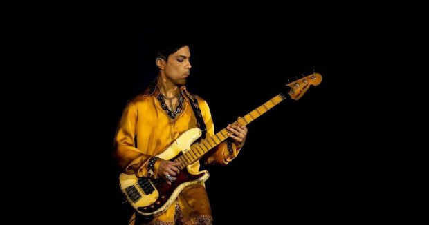 Prince playing bass
