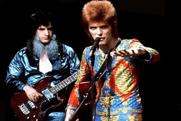 David Bowie with Trevor Bolder