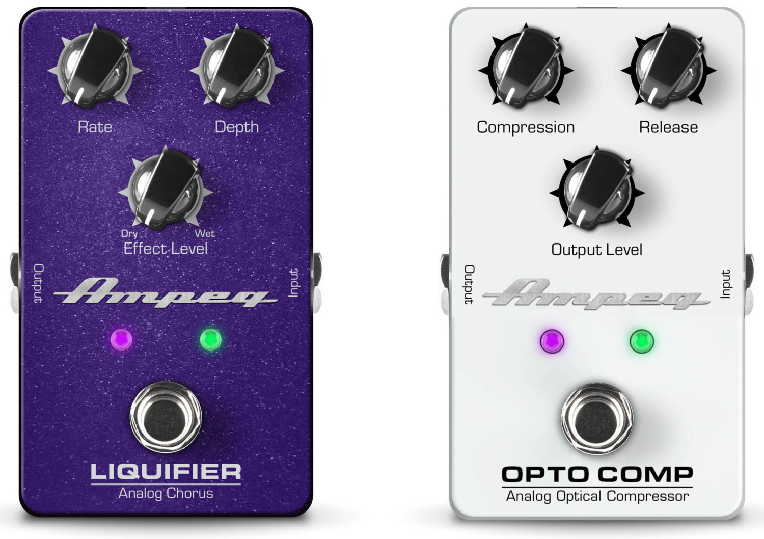 Ampeg Liquifier and Opto Comp Pedals