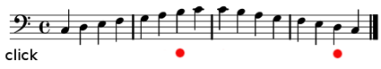 Figure 10: Click on beat 7 in measures 1 and 3