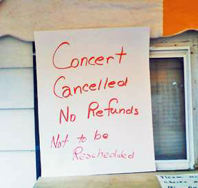 Concert canceled