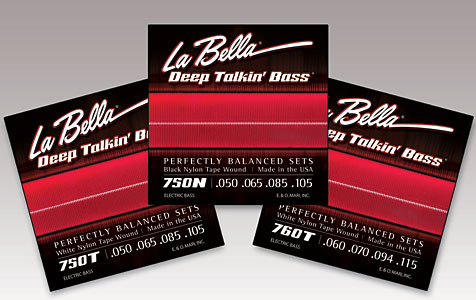 La Bella Strings Introduces 760T White Nylon Tape Wound Bass Set