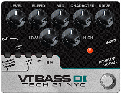 Tech 21 Introduces VT Bass DI Pedal and Rackmount Preamps