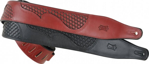 Levy’s Leathers Basket Weave Carving Leather Bass Straps