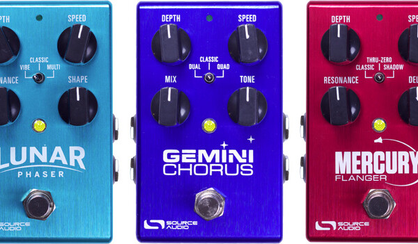 Source Audio Introduces Lunar Phaser, Gemini Chorus, and Mercury Flanger Pedals