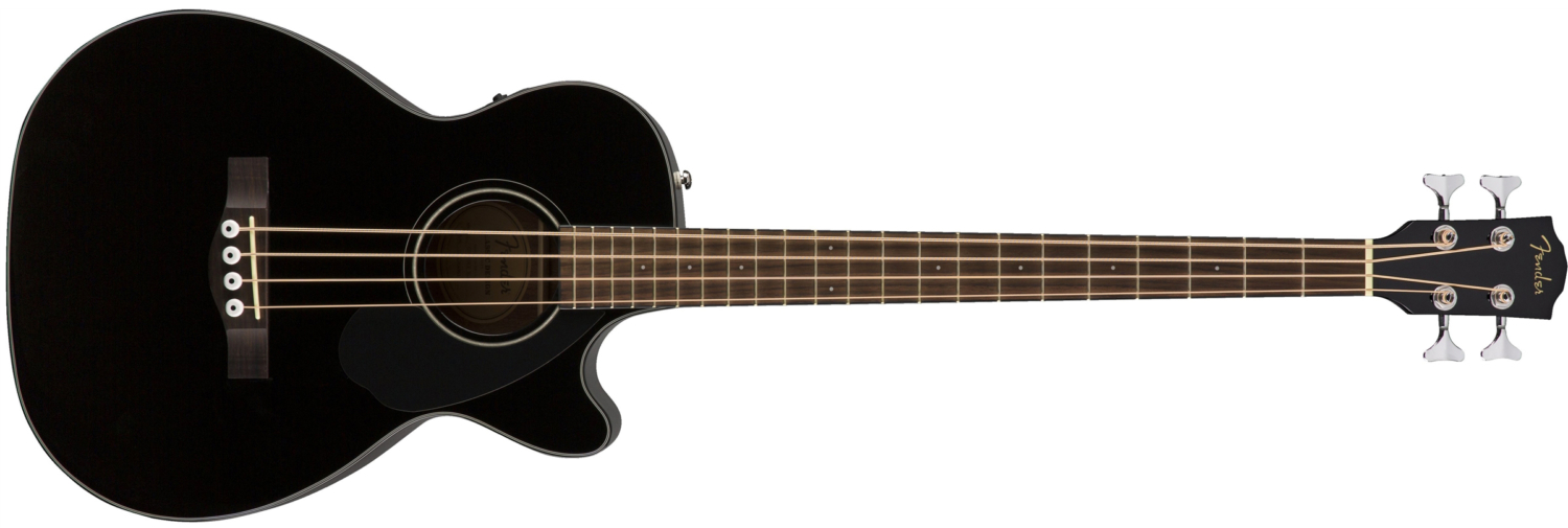 Fender CB-60SCE Acoustic Bass Guitar Black Front