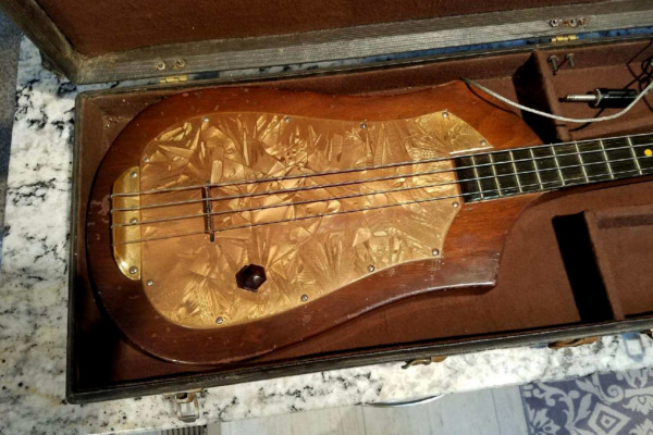 First Electric Bass Guitar, Audiovox #736, Up For Auction