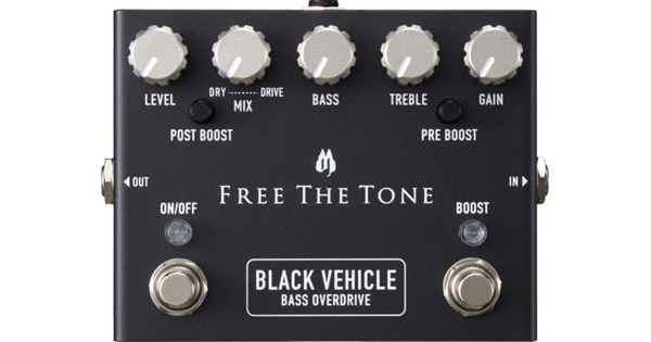 Free The Tone Introduces the Black Vehicle Bass Overdrive Pedal