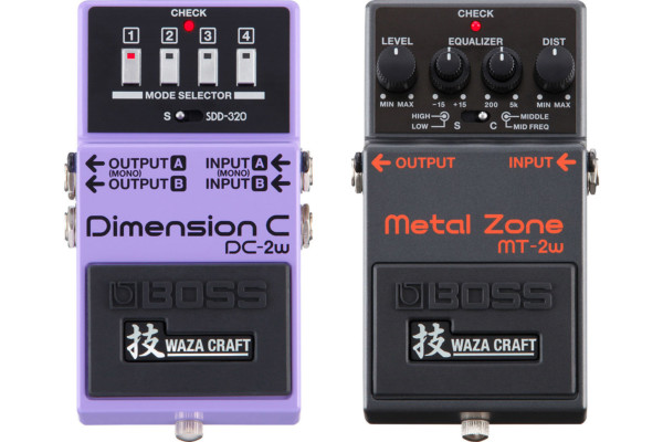 Boss Introduces DC-2W Dimension C and MT-2W Metal Zone Pedals