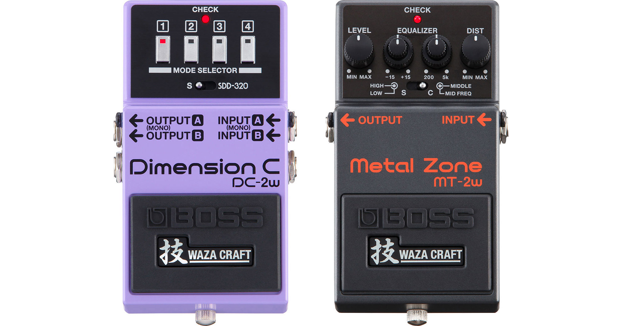 Boss Introduces DC-2W Dimension C and MT-2W Metal Zone Pedals – No 