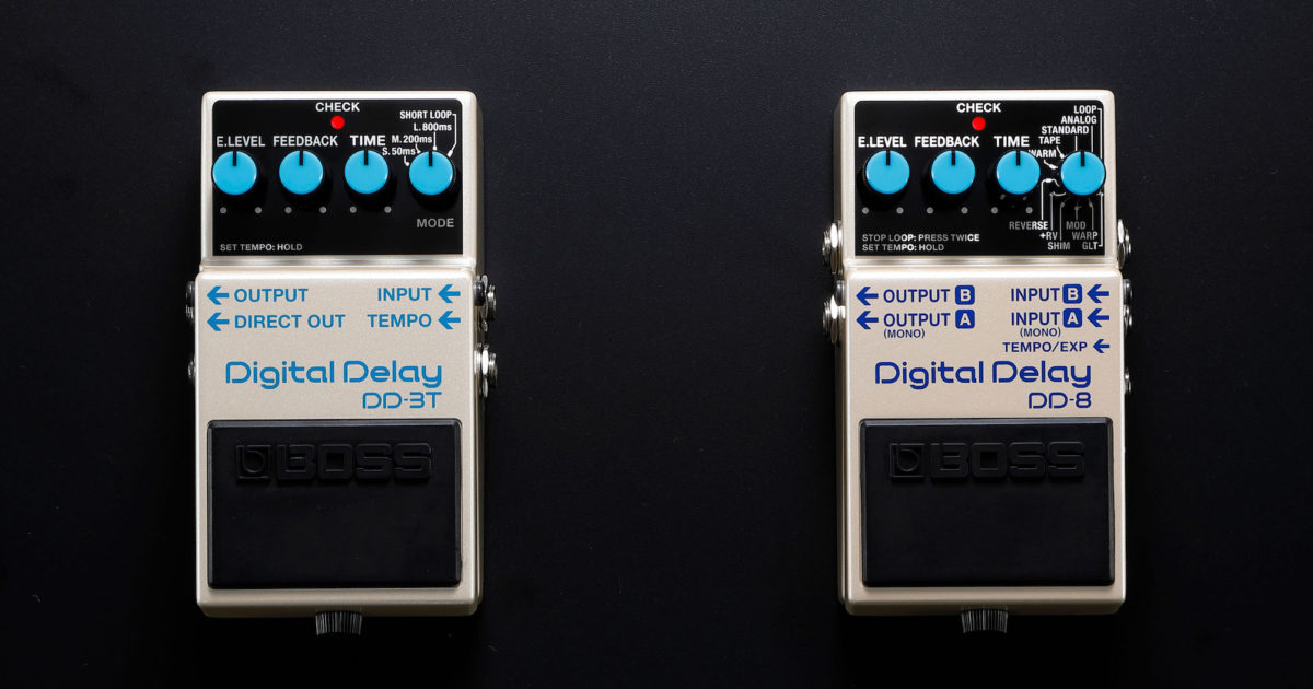 Boss DD-3T and DD-8 Delay Pedals