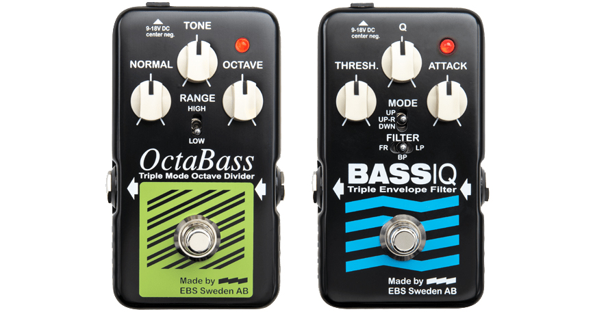 EBS Blue Label Series OctaBass and Bass IQ Pedals