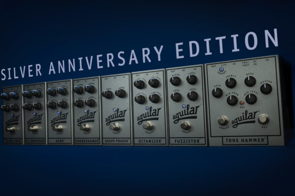 Aguilar Amplification Unveils Limited Edition Silver Anniversary Pedals