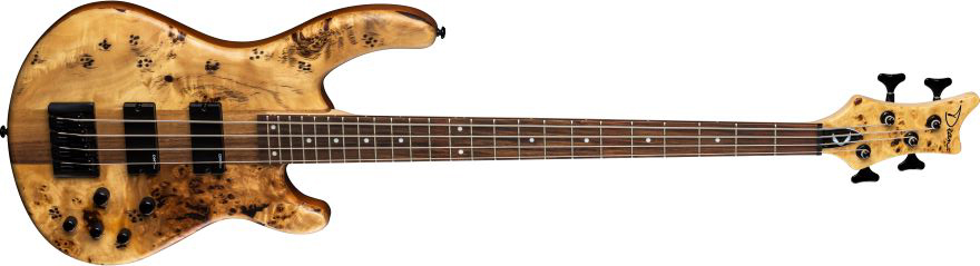 Dean Guitars Edge Select Burled Poplar Satin Natural 4-String Bass