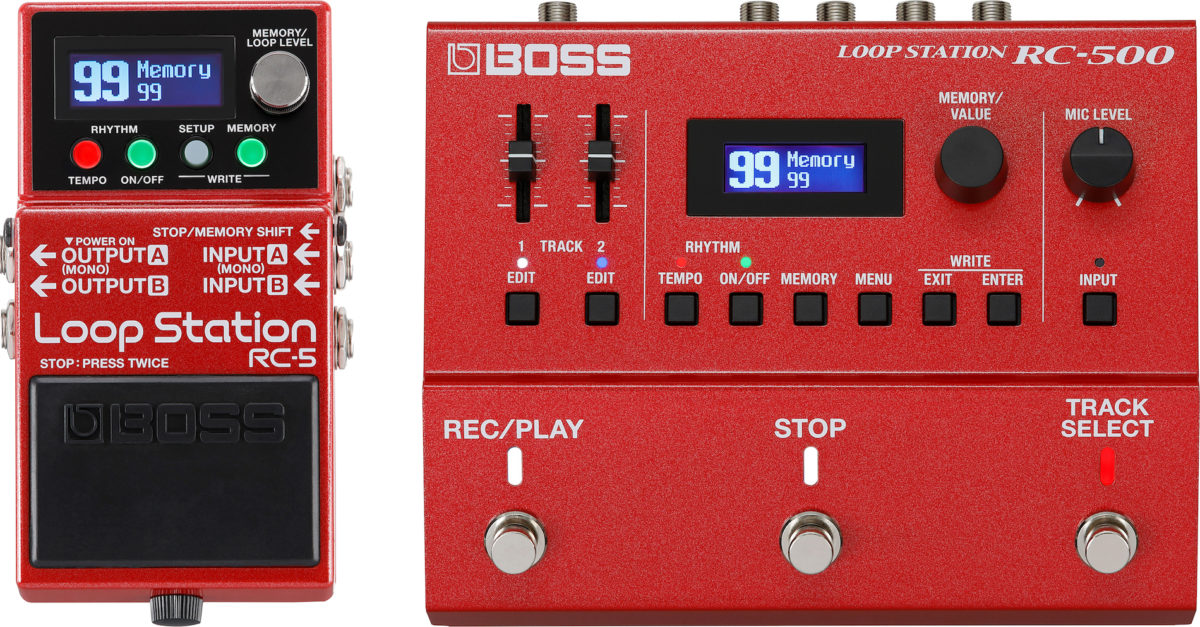 Boss RC-5 and RC-500 Looper Pedals