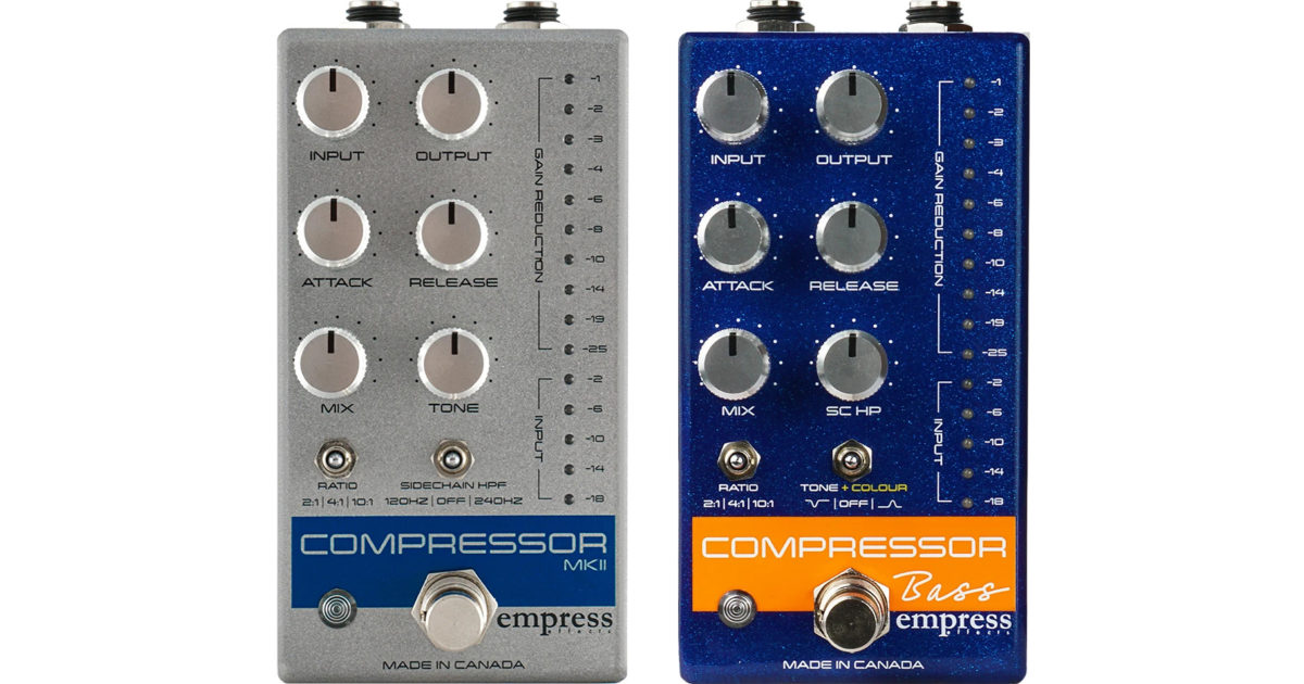 Empress Effects Bass Compressor and Compressor MkII Pedals