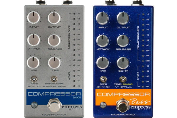 Empress Effects Unveils Bass Compressor and Compressor MkII Pedals