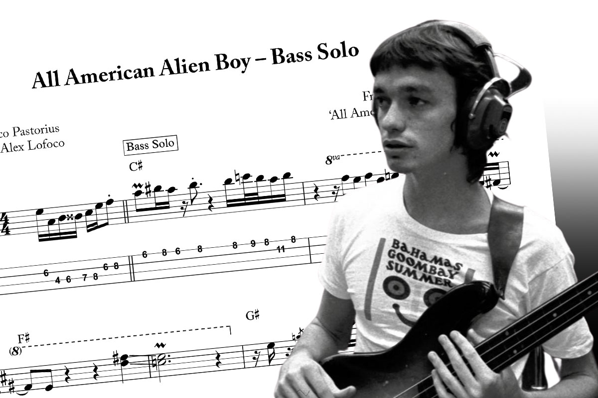 All American Alien Boy - Jaco Pastorius Bass Solo Transcription