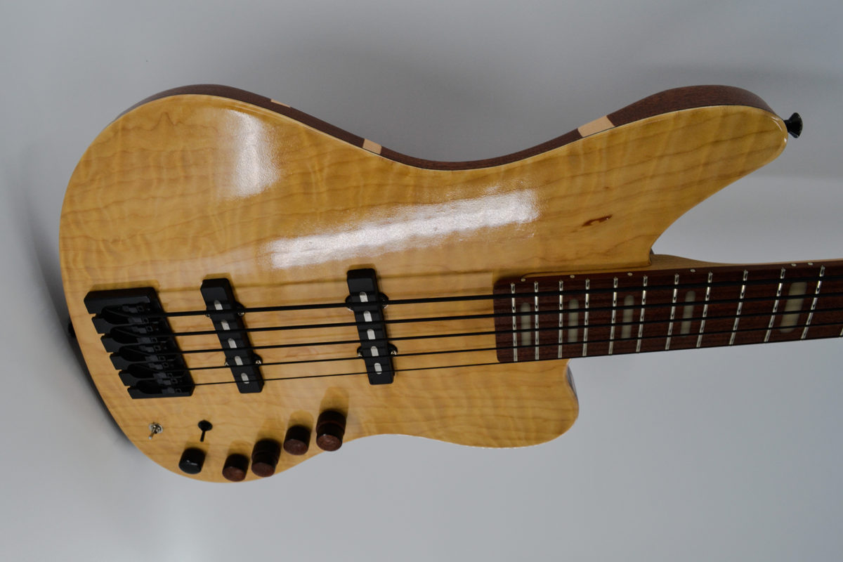 StoryWood Offset 5 String Bass Body Angle