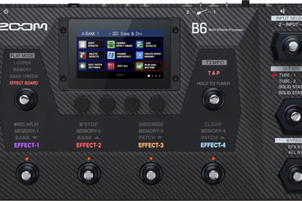 Zoom B6 Bass Multi-Effects Unit Now Shipping
