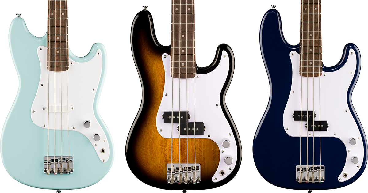 ＃ ギター　Fender　squier Fender's 2026 Squier Line Gets a Refresh With Mini Precision and