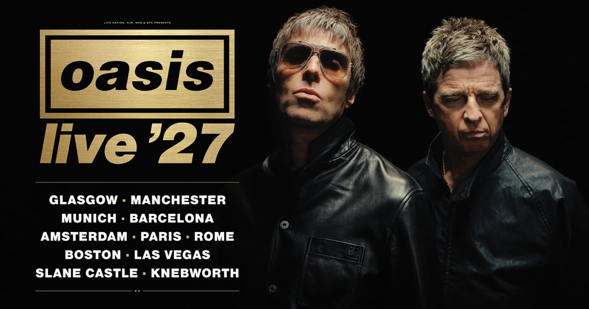 Oasis Announces 38-Date 2027 Tour With Four-Night Knebworth Return